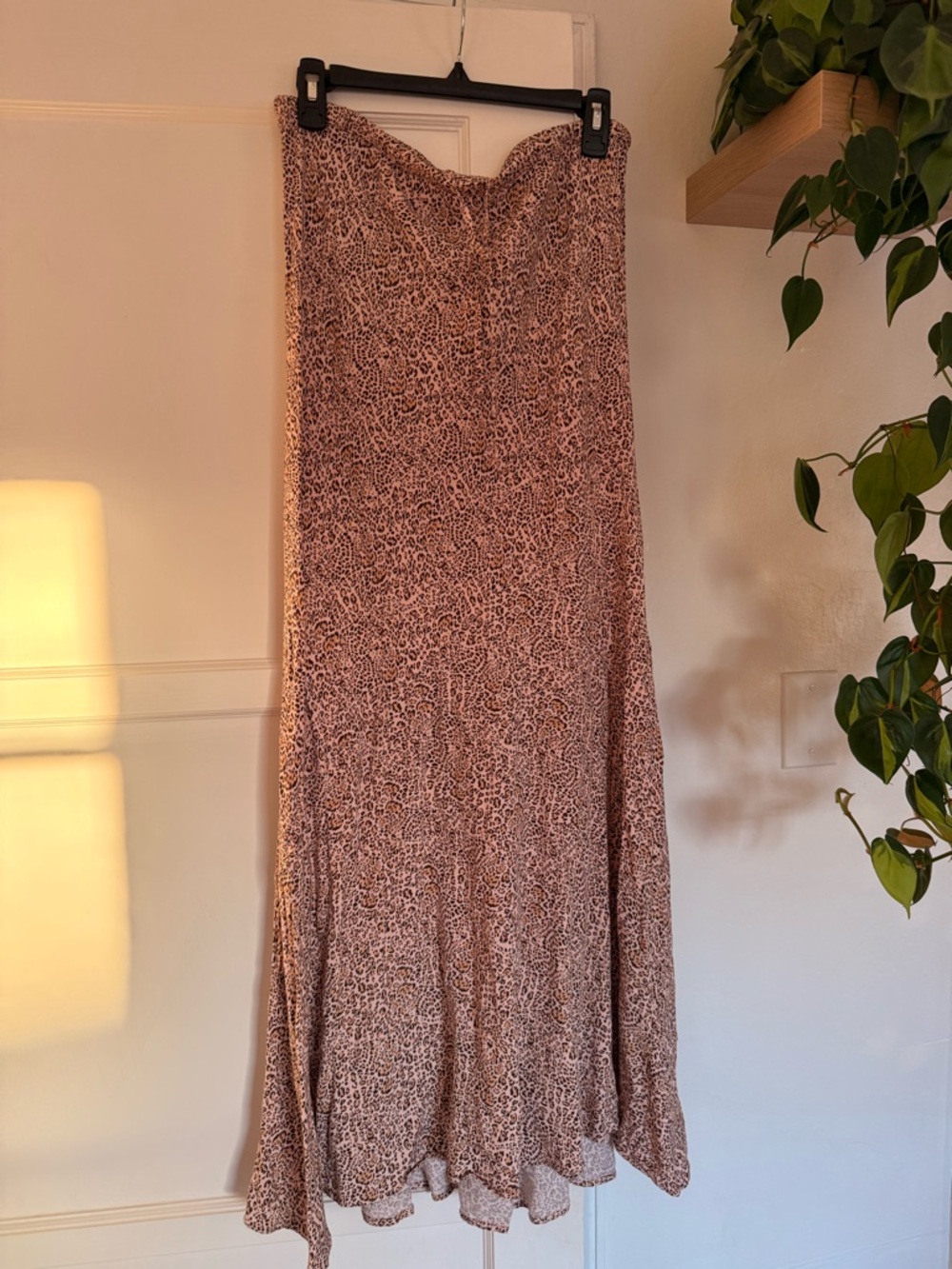 Reef Blush Leopard Print Maxi Skirt